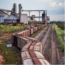 Terminal ferroviário de grãos. Fonte: Guaraí Notícias